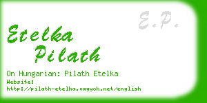 etelka pilath business card